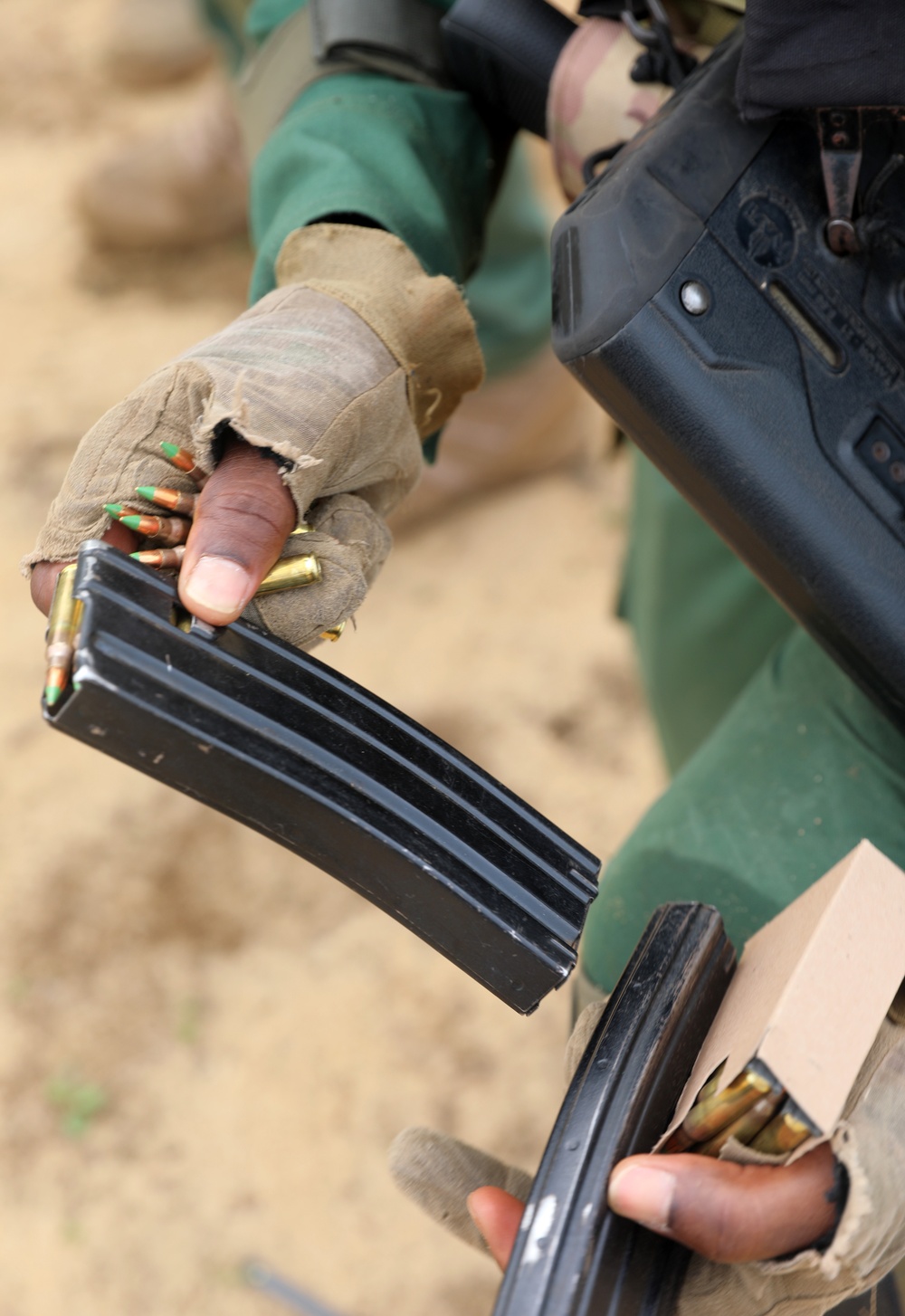 French and Côte d'Ivoire practice marksmanship
