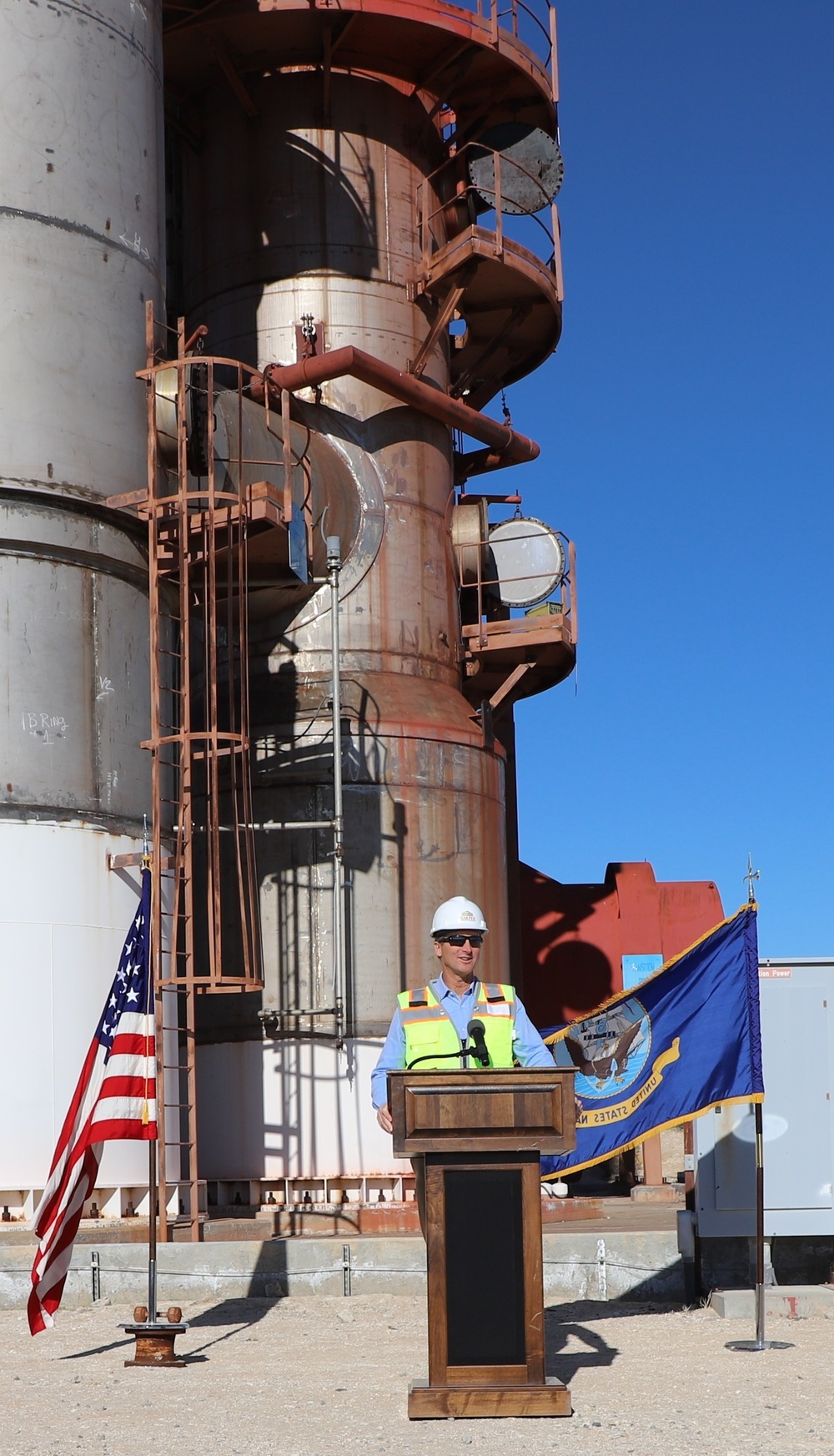 NAVFAC Officer in Charge of Construction China Lake  Breaks Ground on the Skytop Firing Bays Fifteenth MILCON of Earthquake Recovery Program