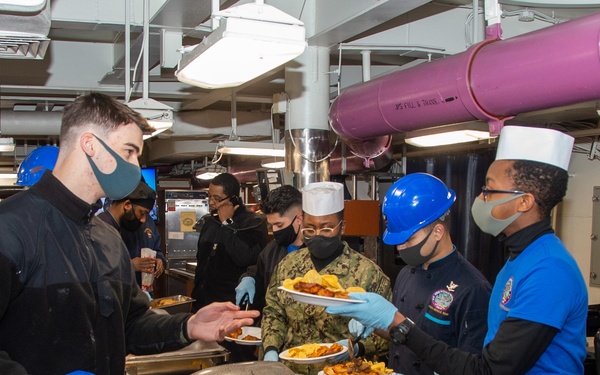 USS Ronald Reagan (CVN 76) Super Bowl Party