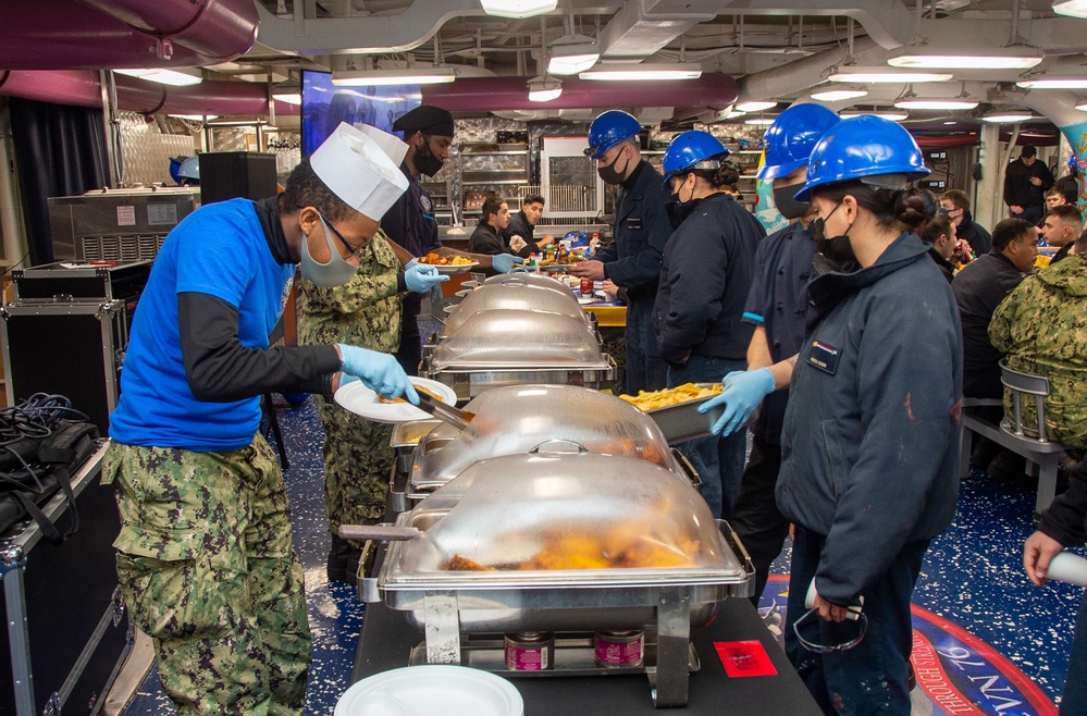 USS Ronald Reagan (CVN 76) Super Bowl Party