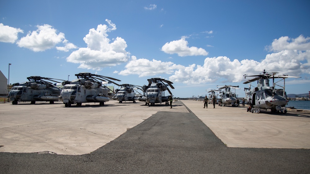 MAG-24 Aircraft Pier Fly-on for Deployment for Training and Deactivation