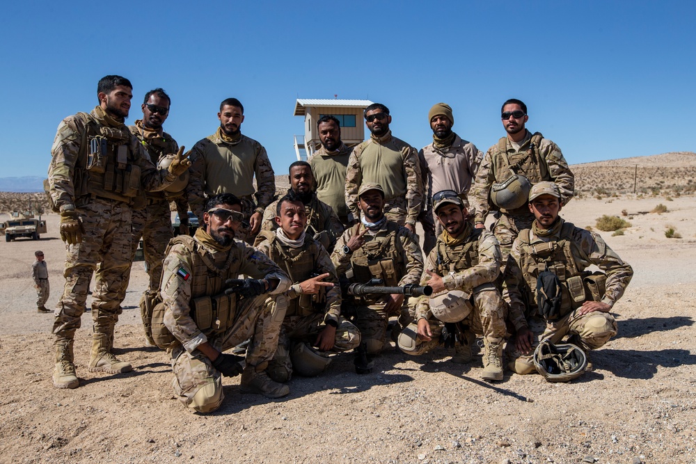 UAE Presidential Guard shoot unknown distance ranges at the Combat Center