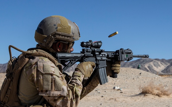 UAE Presidential Guard conduct squad attack ranges at the Combat Center