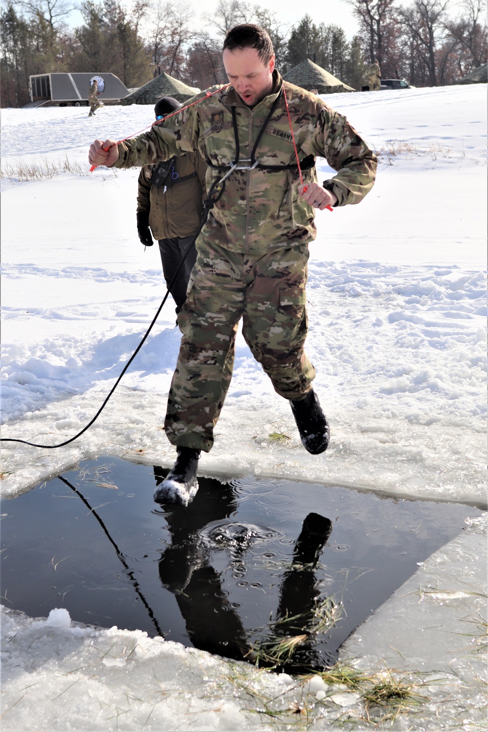 CWOC class 22-03 students jump in for cold-water immersion training