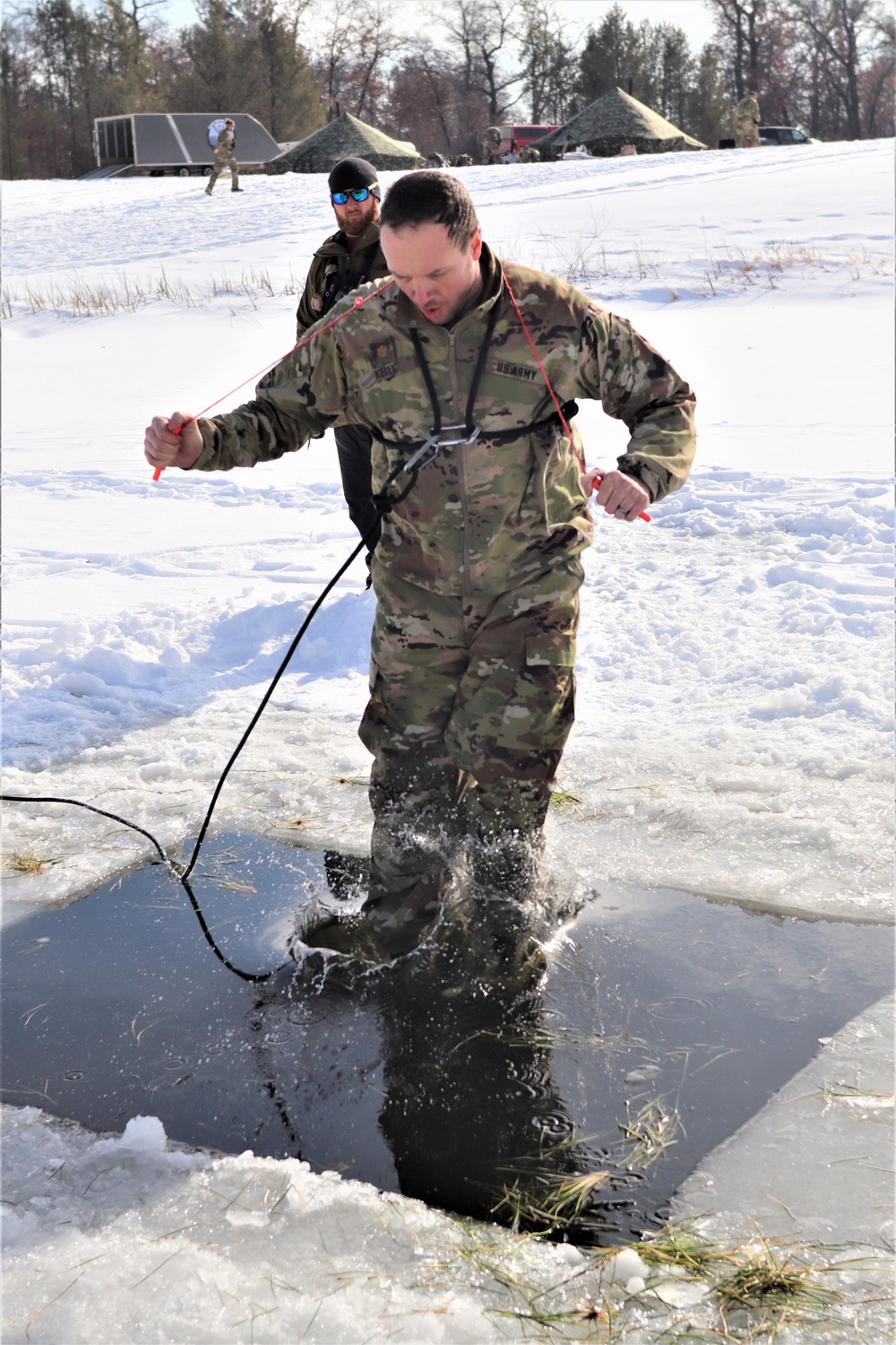 CWOC class 22-03 students jump in for cold-water immersion training