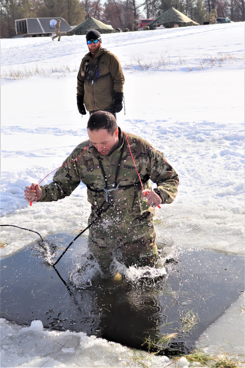 CWOC class 22-03 students jump in for cold-water immersion training