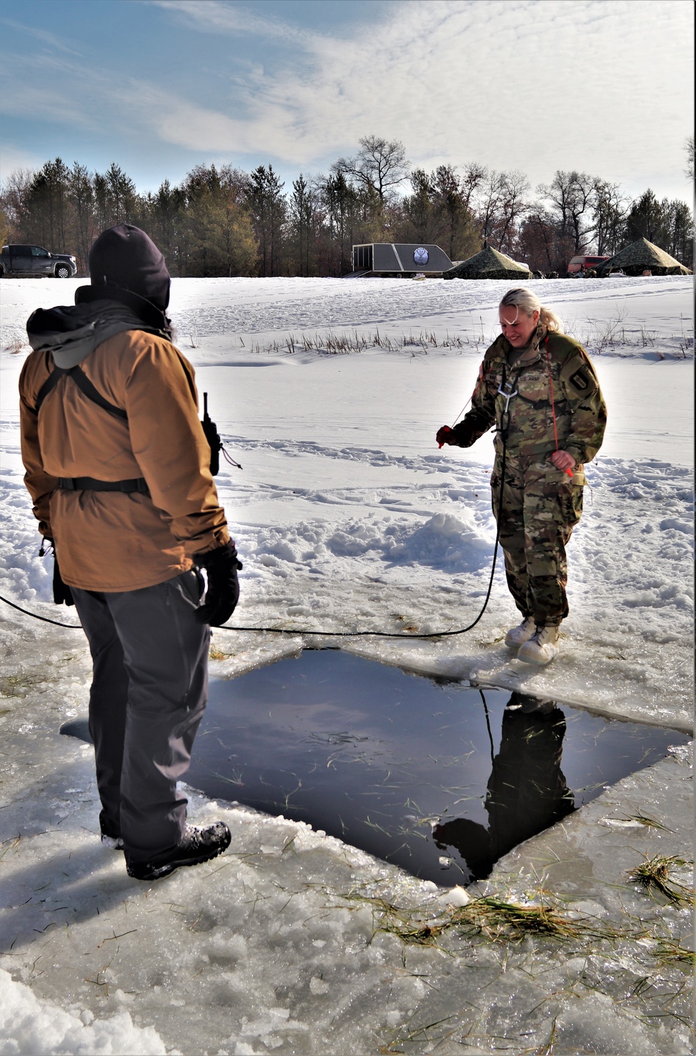 CWOC class 22-03 students jump in for cold-water immersion training