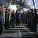 Sailors are rung off USS Ross