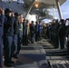 Sailors are rung off USS Ross