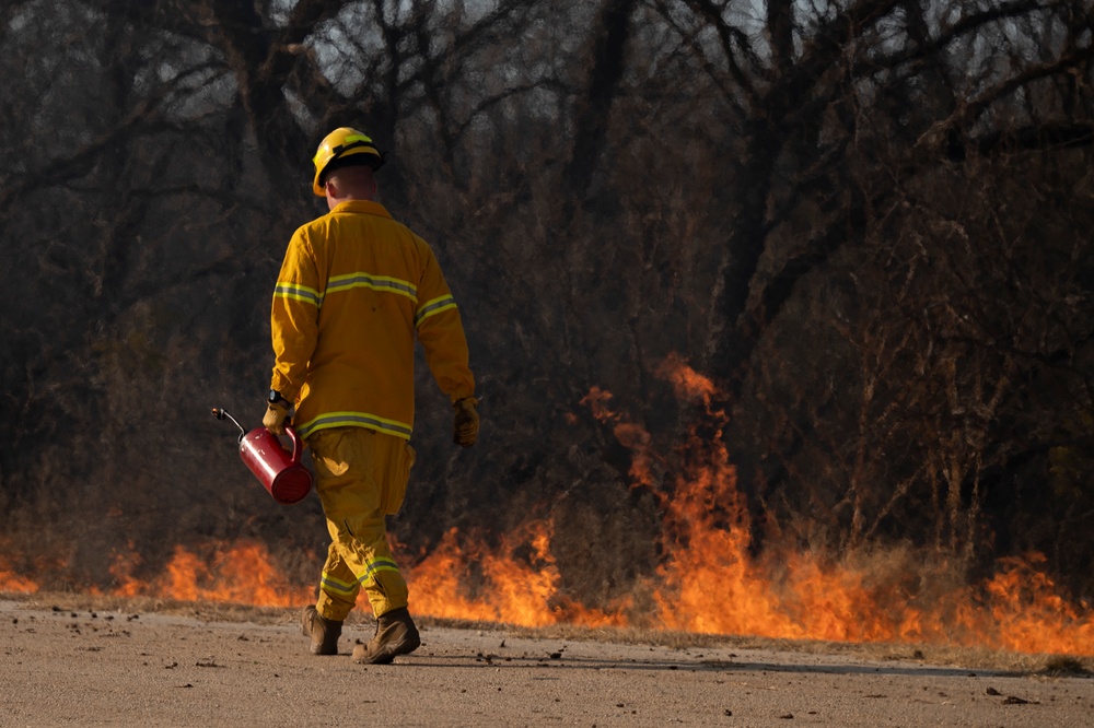 Firefighters Conduct Prescribed Burns on Dyess AFB