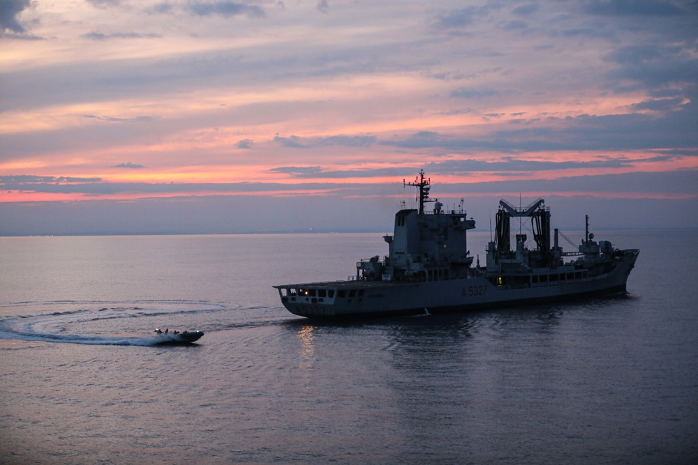 Gravely is deployed with the Harry S. Truman Carrier Strike Group on a scheduled deployment in the U.S. Sixth Fleet area of operations.