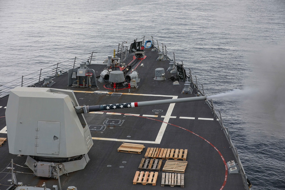 Gravely is deployed with the Harry S. Truman Carrier Strike Group on a scheduled deployment in the U.S. Sixth Fleet area of operations.