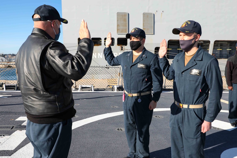 USS Ross holds promotion ceremony