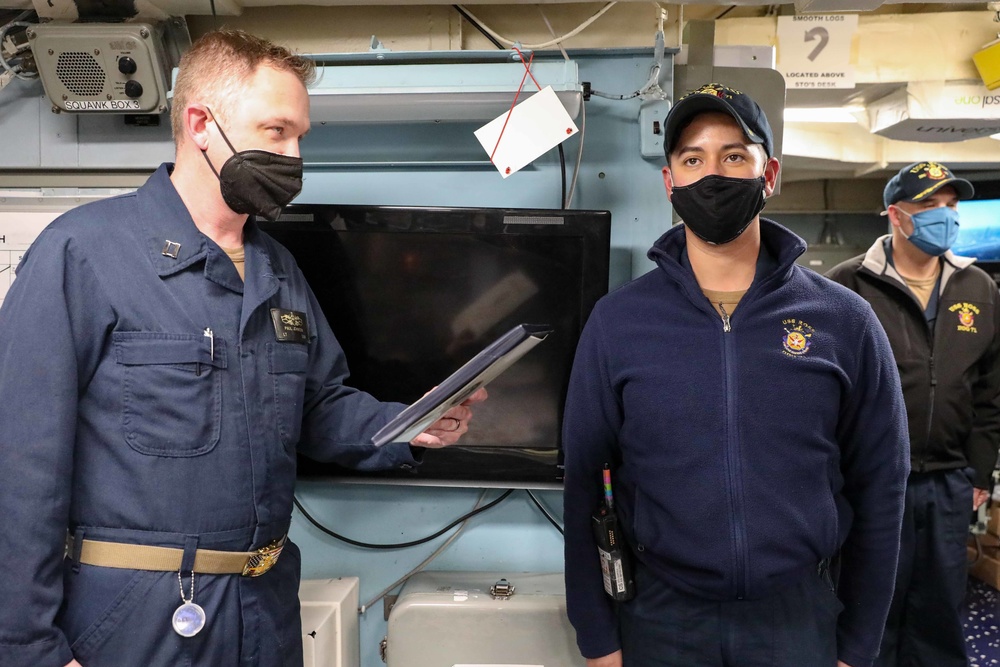 ET3 Cortez reenlistment