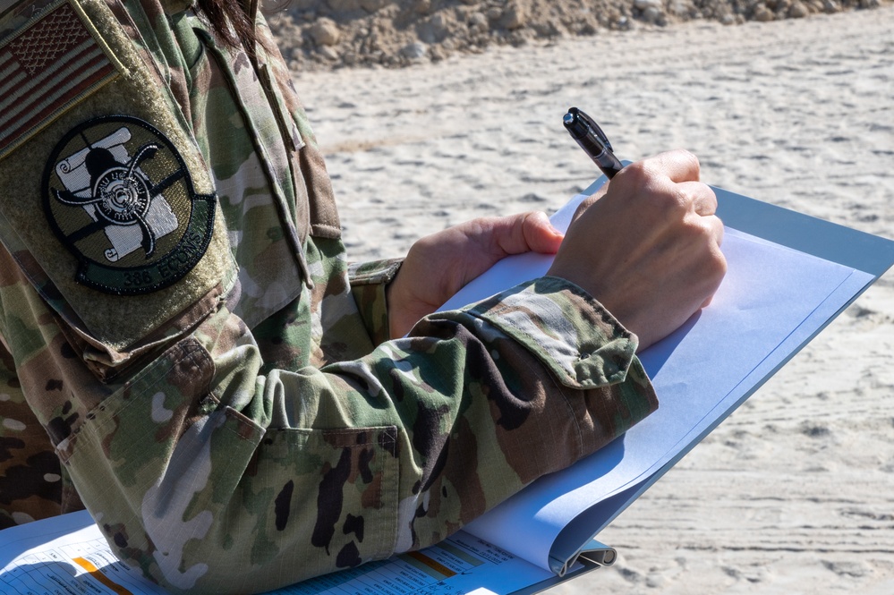 The referees of construction: 386th Expeditionary Contracting Squadron surveys new dorms