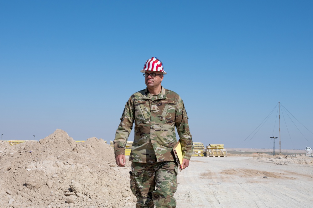 The referees of construction: 386th Expeditionary Contracting Squadron surveys new dorms