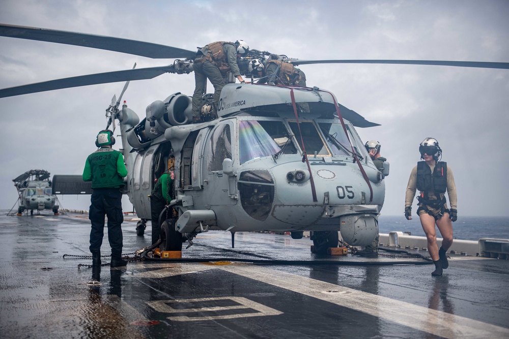 USS America (LHA 6) Conducts Flight Operations