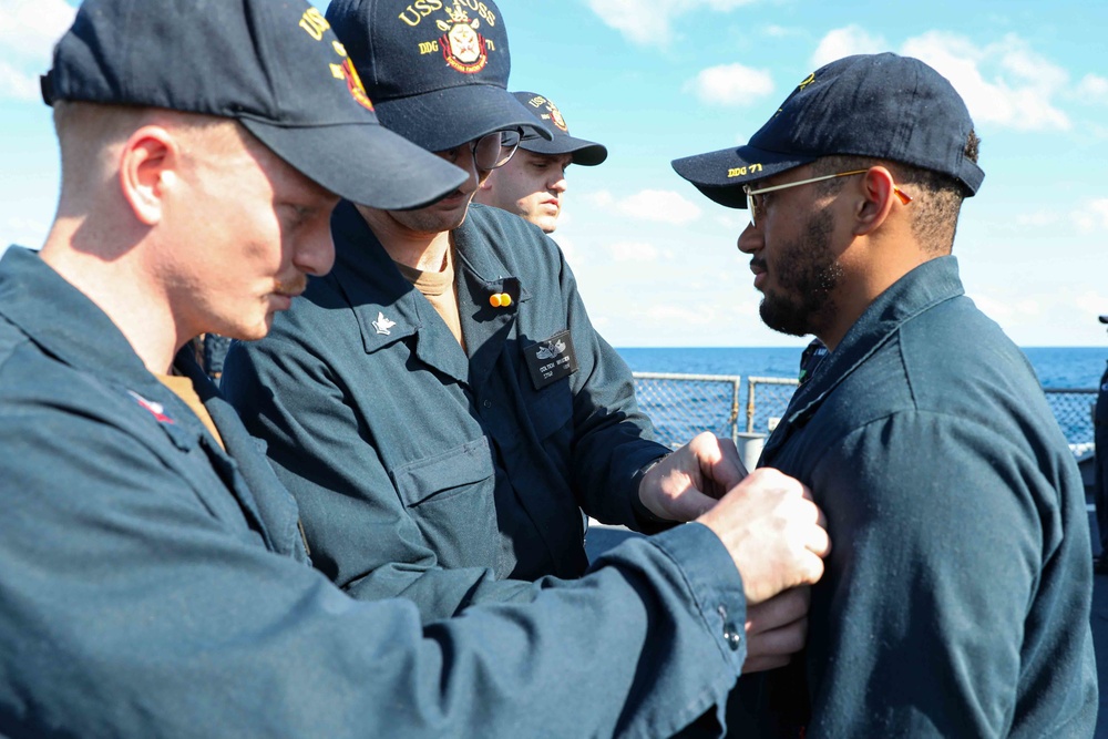 USS Ross Sailors receive awards