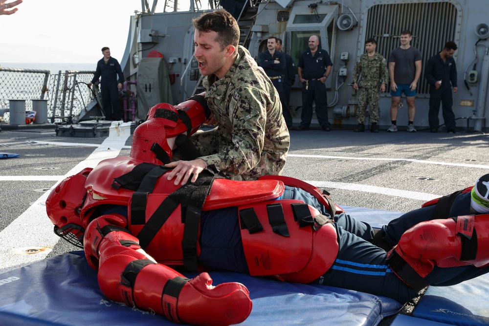 DVIDS - Images - USS Ross Sailors complete Oleoresin Capsicum training ...