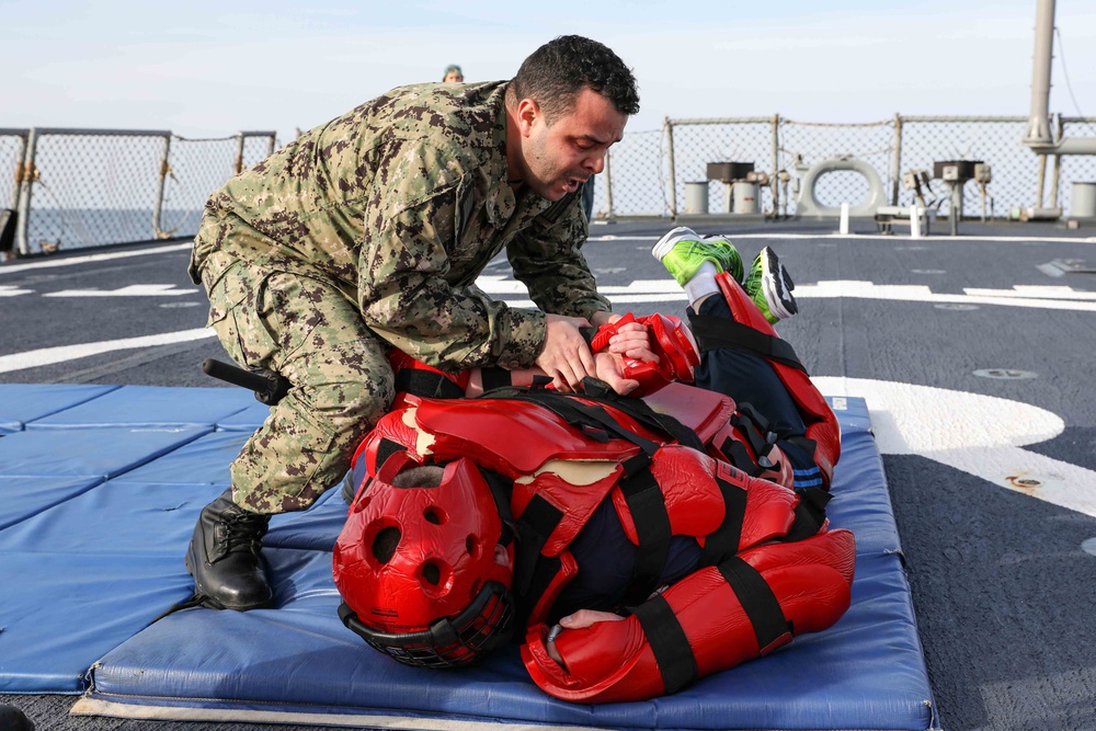 DVIDS - Images - USS Ross Sailors complete Oleoresin Capsicum training ...