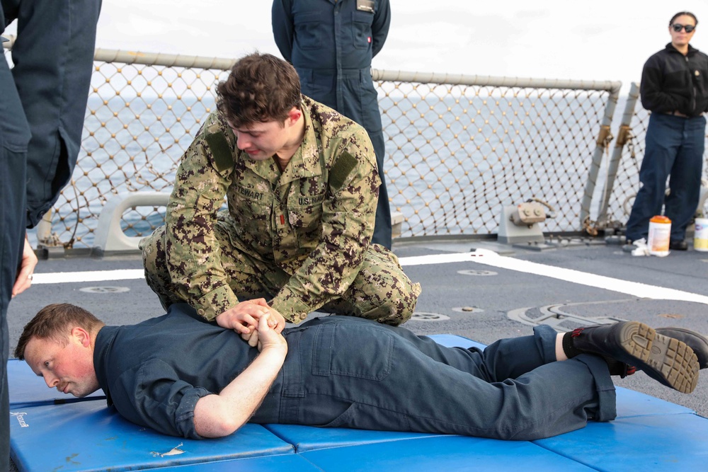 DVIDS - Images - USS Ross Sailors complete Oleoresin Capsicum training ...