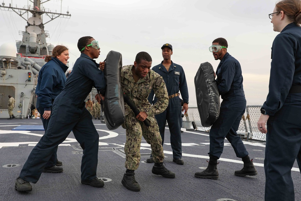 DVIDS - Images - USS Ross Sailors complete Oleoresin Capsicum training ...