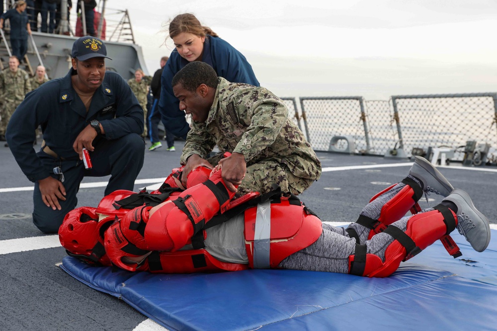 DVIDS - Images - USS Ross Sailors complete Oleoresin Capsicum training ...