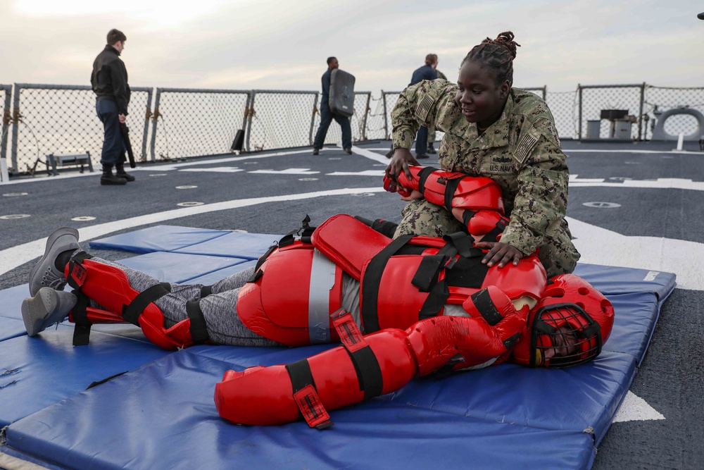 DVIDS - Images - USS Ross Sailors complete Oleoresin Capsicum training ...