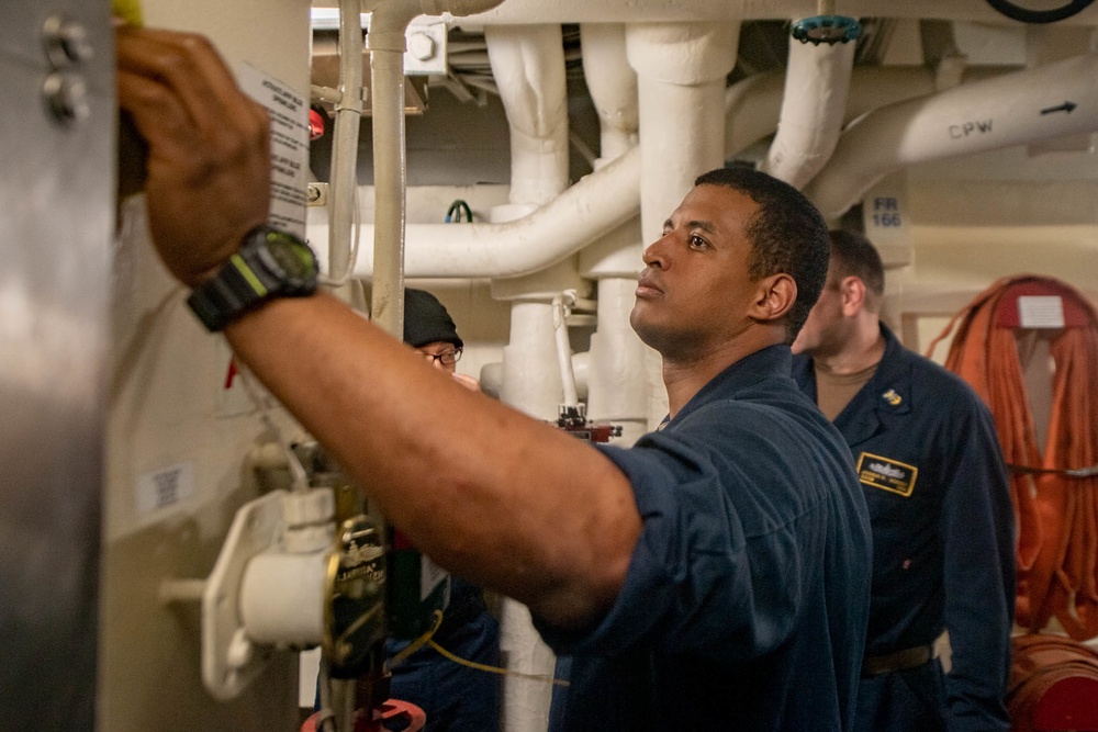 Spruance conducts maintenance