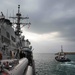 USS Ross leaves port in Rota, Spain