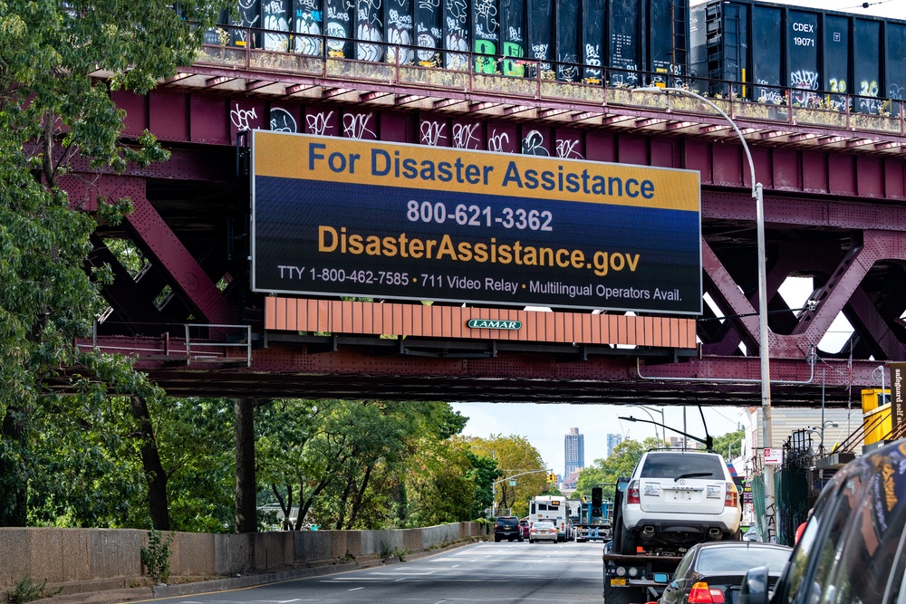 Billboards Message FEMA Assistance for Ida