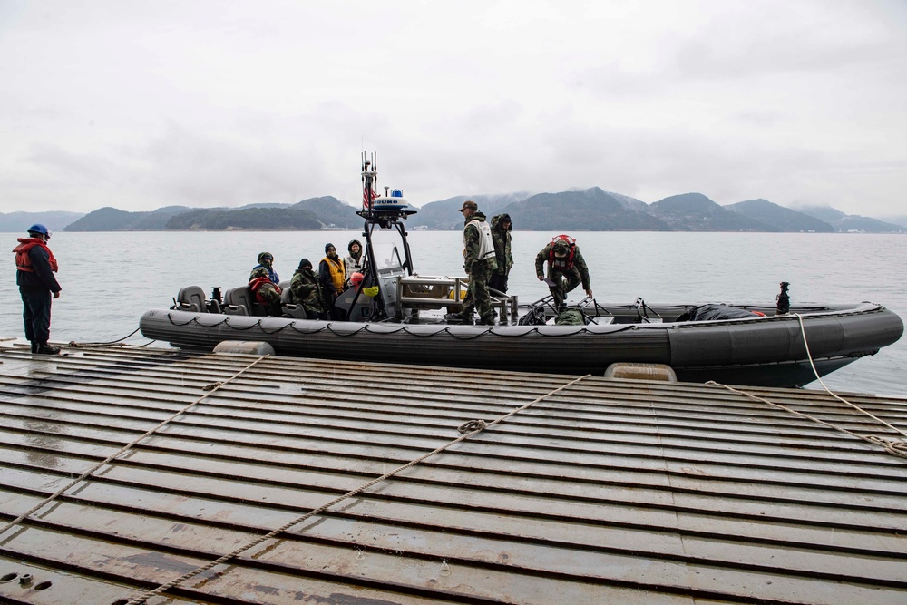 USS New Orleans Sending a RIB Ashore