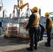 USS Ross replenishes at sea with USNS Robert E. Peary