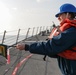 USS Ross replenishes at sea with USNS Robert E. Peary