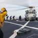 USS Ross conducts flight operations with Knighthawk helicopter