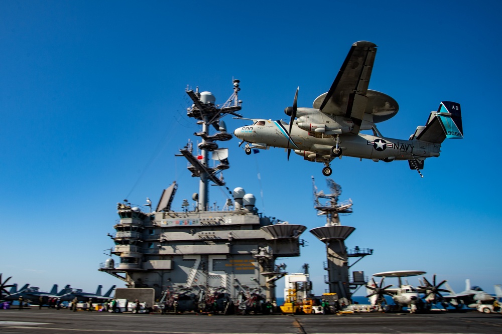 The Harry S. Truman Carrier Strike Group is on a scheduled deployment in the U.S. Sixth Fleet area of operations in support of naval operations to maintain maritime stability and security.