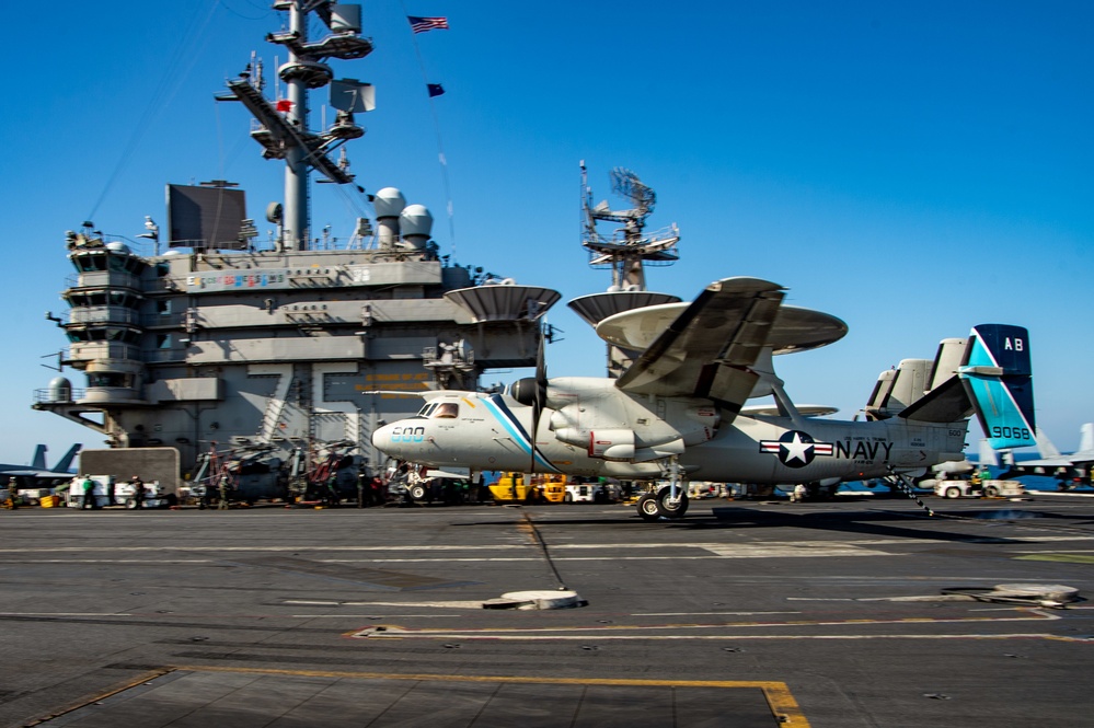 The Harry S. Truman Carrier Strike Group is on a scheduled deployment in the U.S. Sixth Fleet area of operations in support of naval operations to maintain maritime stability and security.