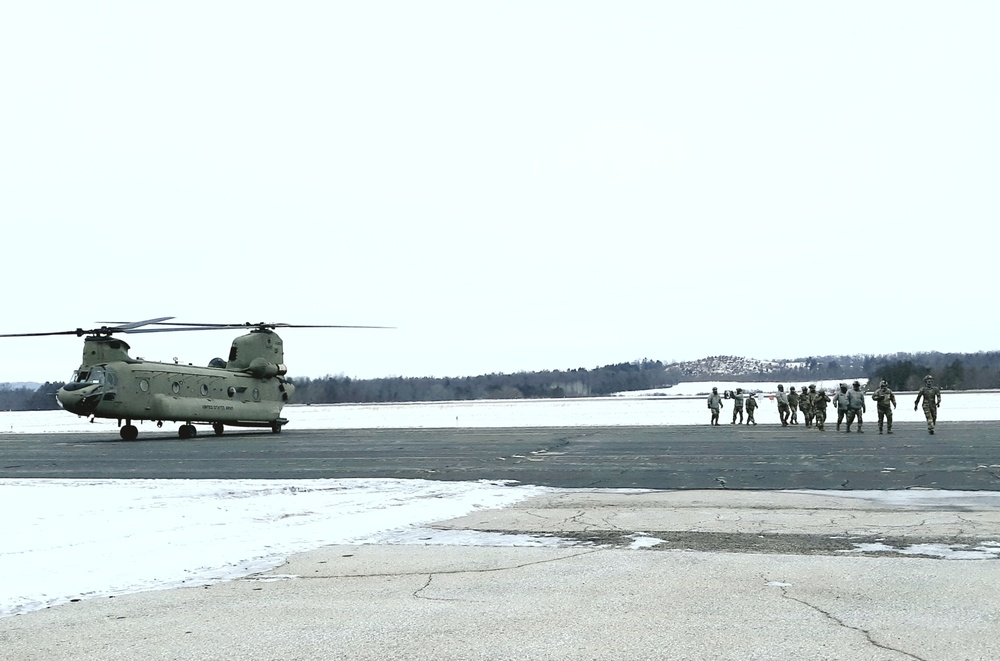 Sling-load, CH-47 operations for 89B training at Fort McCoy