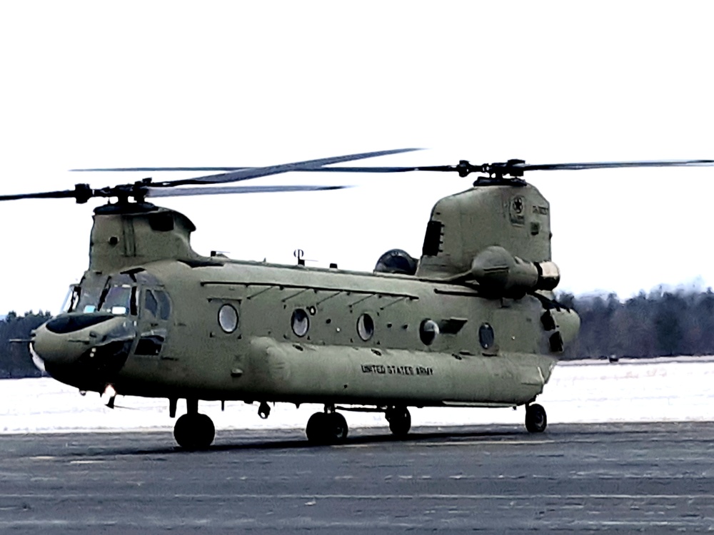 Sling-load, CH-47 operations for 89B training at Fort McCoy