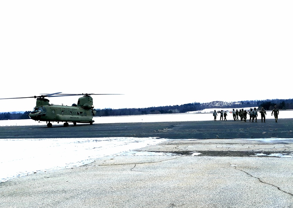 Sling-load, CH-47 operations for 89B training at Fort McCoy