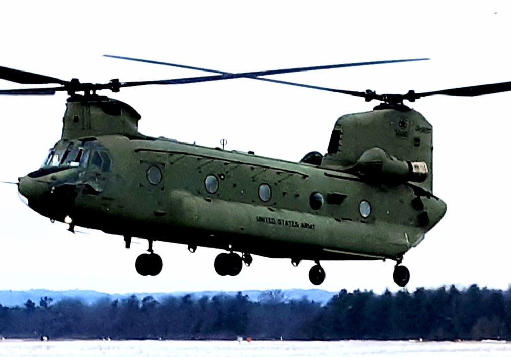 Sling-load, CH-47 operations for 89B training at Fort McCoy