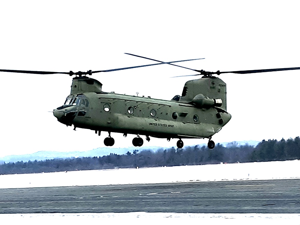 Sling-load, CH-47 operations for 89B training at Fort McCoy