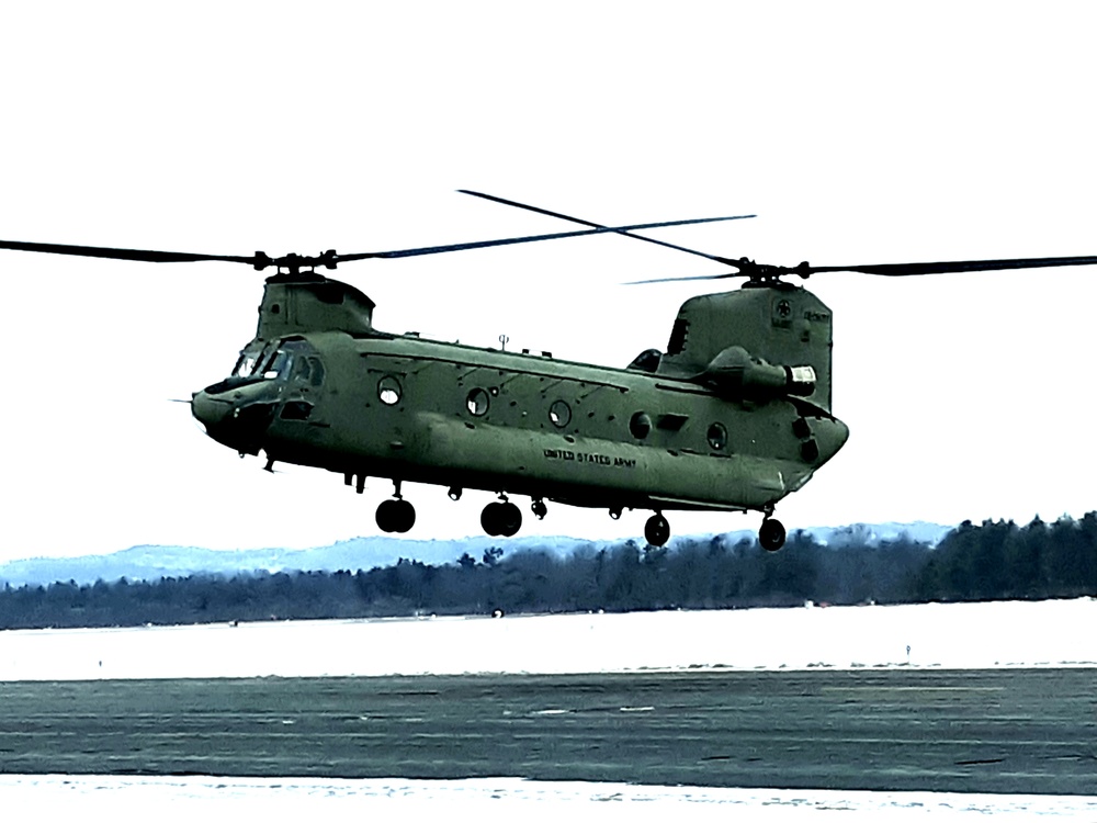 Sling-load, CH-47 operations for 89B training at Fort McCoy