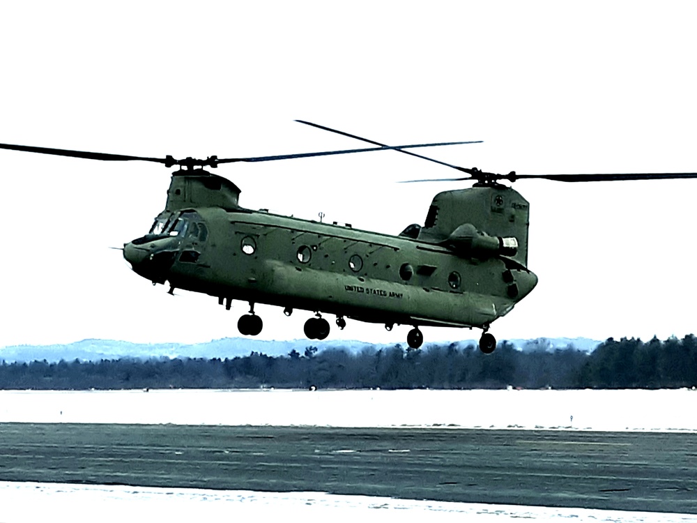 Sling-load, CH-47 operations for 89B training at Fort McCoy