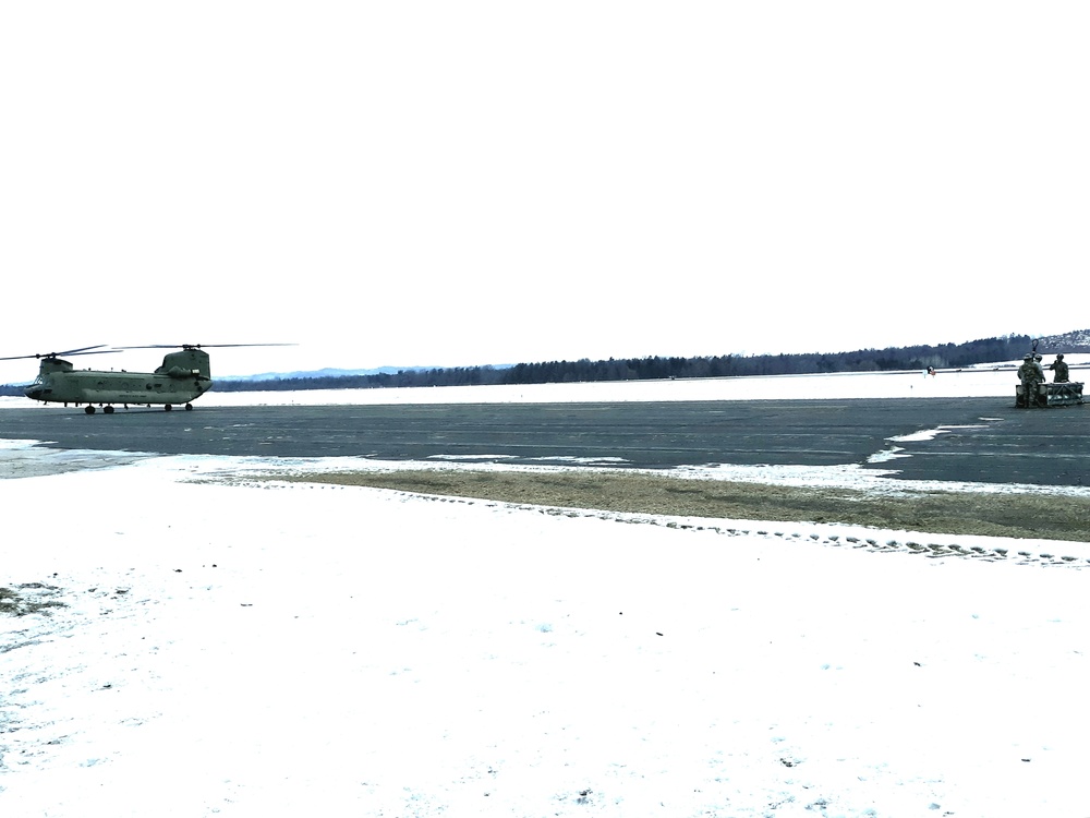 Sling-load, CH-47 operations for 89B training at Fort McCoy