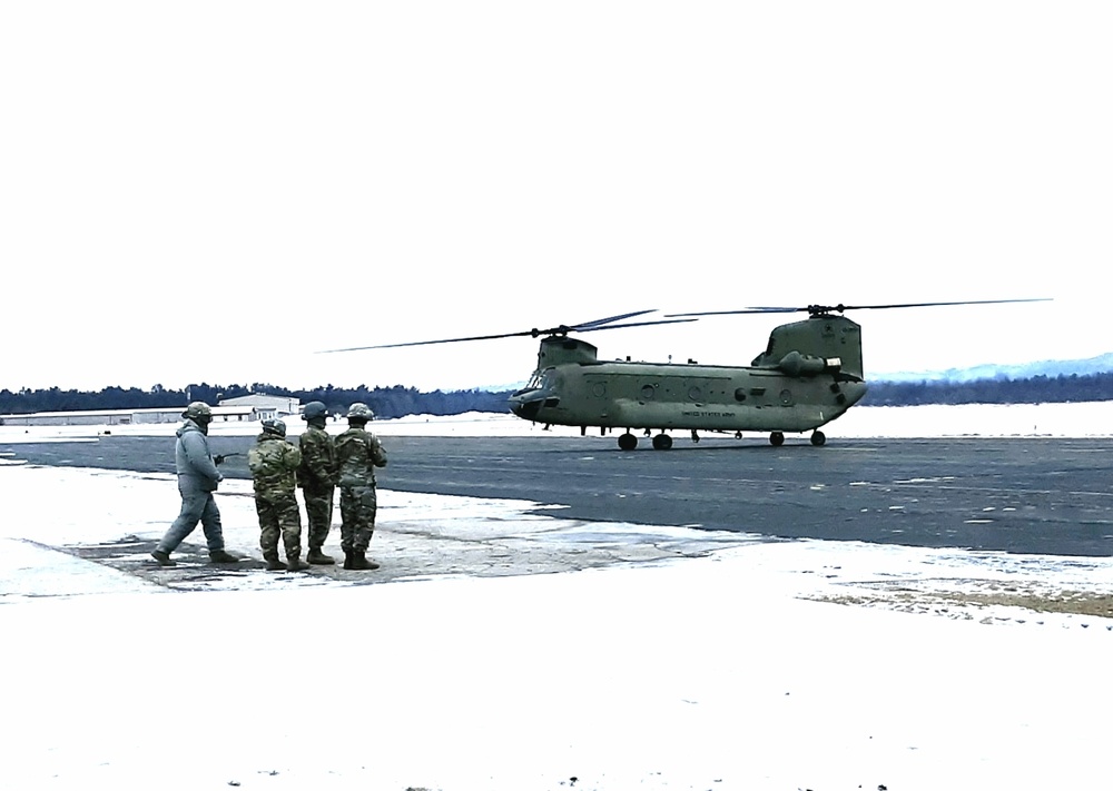 Sling-load, CH-47 operations for 89B training at Fort McCoy