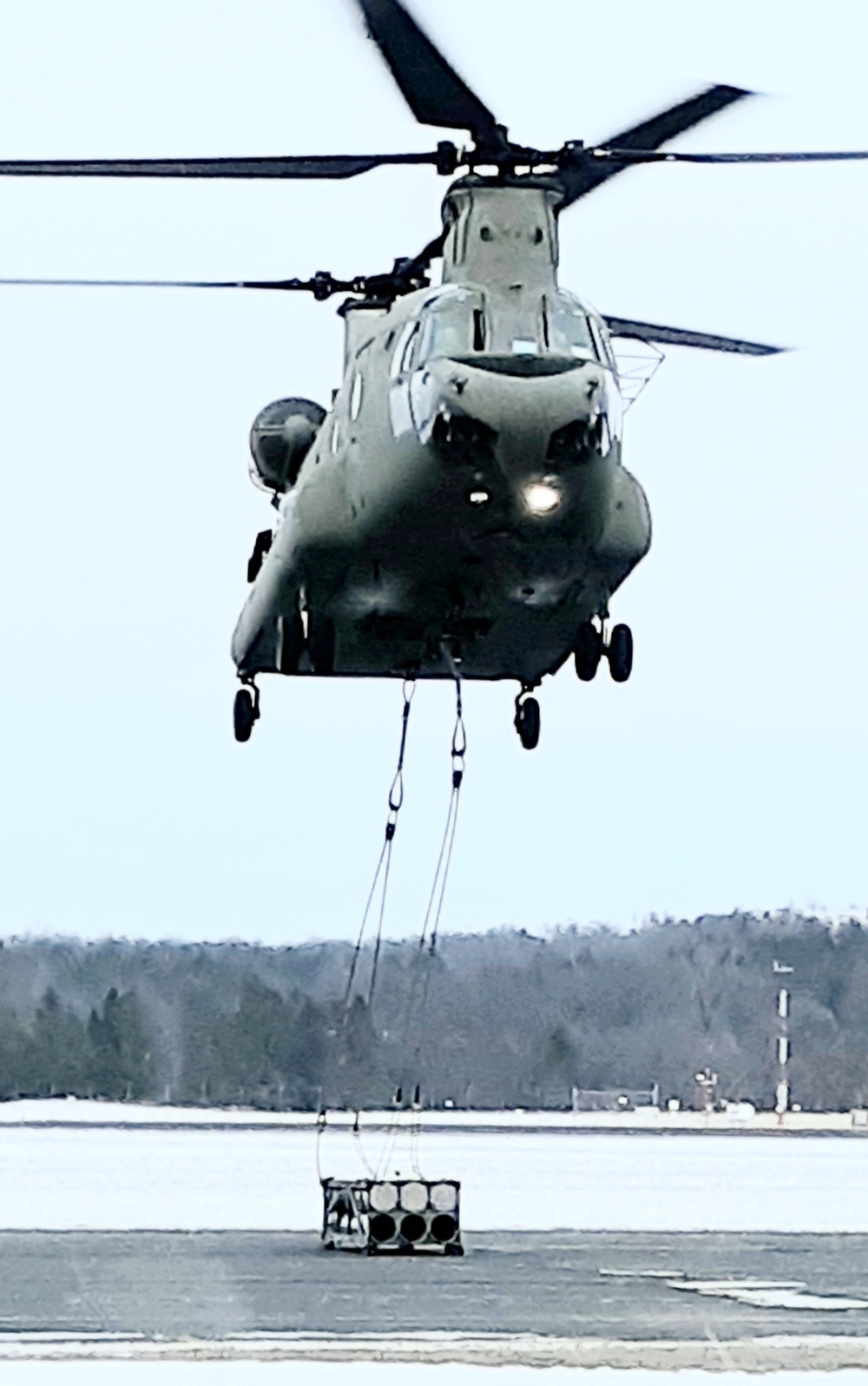 Sling-load, CH-47 operations for 89B training at Fort McCoy