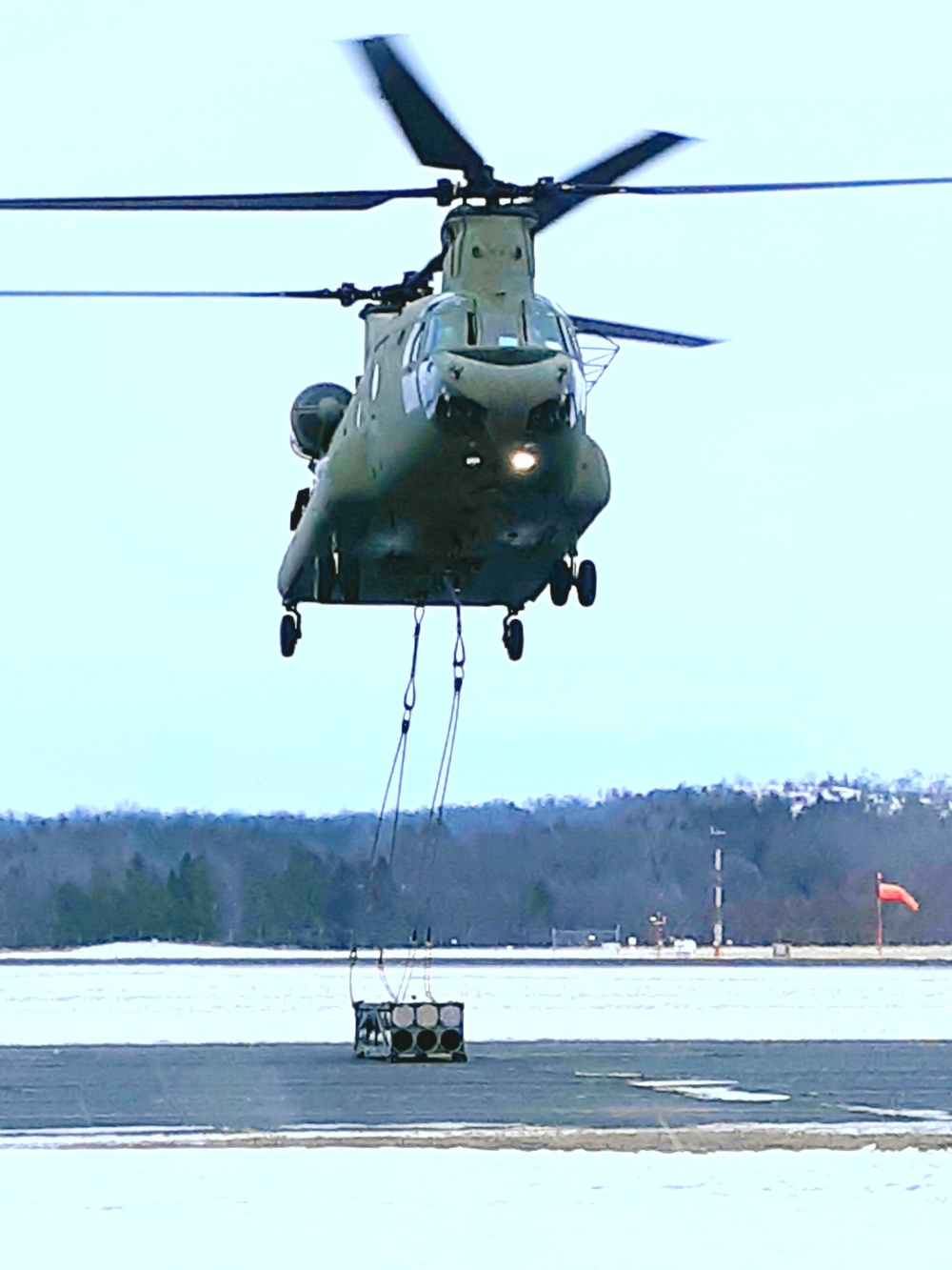 Sling-load, CH-47 operations for 89B training at Fort McCoy