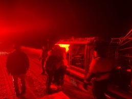U.S. Coast Guard rescues missing person on ice