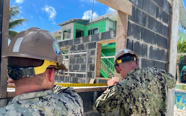 NMCB THREE Seabees begin planning and estimating for their upcoming security post project on Marshal Islands.